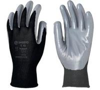 Gant tricoté polyester EUROTECHNIQUE enduit nitrile noir gris T10 COVERGUARD 1NIBB10 Noir / Gris G
