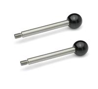 Ganter Éléments Norme GN 310-12 barres - zbgn de 100 a poignée Argent, 2 morceaux, argent, GN 310-12-160-A-NI