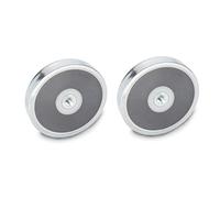Ganter la norme Éléments - Aimants De Fixation Avec Filetage intérieur - GN 50.4 - Aimant de plastique rigide ferrite, argent, GN 50.4-HF-40-M4