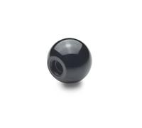 Ganter la norme Éléments - Boule boutons, Lot de 20, noir, noir, DIN 319-KU-20-M5-C