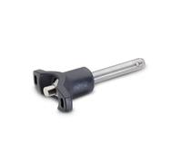 Ganter Norme Éléments GN 113.7-6 de 10 - Boule en acier inoxydable boulons de blocage, 1 pièce, noir