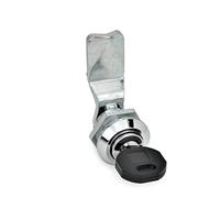 Ganter Norme Éléments GN 115-14 - Verrouillage SC avec cylindre Clé, 1 pièce, noir, mat