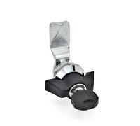 Ganter Norme Éléments GN 115-32 - Verrouillage SCK avec cylindre Clé, 1 pièce, noir, mat