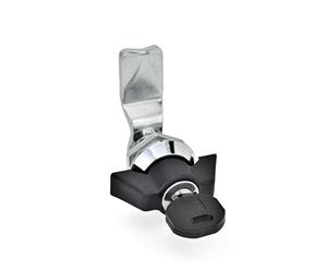 Ganter Norme Éléments GN 115-32 - Verrouillage SCK avec cylindre Clé, 1 pièce, noir, mat