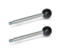 Ganter Norme Éléments GN 310-10 - Poignée zbgn Barres Argent de 100 a, 2 morceaux, argent, GN 310-10-100-A-ZB