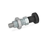 Ganter Norme Éléments GN 717-8 M12 - AK de Rast Boulons en acier inoxydable, argent, GN 717-8-M12X1, 5-BK-ST