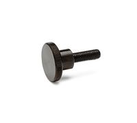 Ganter Norme Éléments | haute Vis moletées - DIN 464 - Filetage M4 - Acier bruni, noir, DIN 464-M4-8