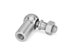Ganter Normelemente 71802-10-M6-CSN Joint coudé en acier inoxydable DIN 71802 Argenté Filetage de raccordement d2 : M6