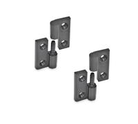 Ganter Normelemente | Charnières amovibles en plastique | Roulement fixe à gauche | 50 x 50 mm | GN 337.1-50-50-6-A-2-SW