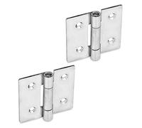 Ganter Normelemente | Charnières en tôle d'acier inoxydable - GN 136-NI-50-50-C | Acier inoxydable | Tige en acier inoxydable | 2 pièces, longueur : 50 mm x 50 mm