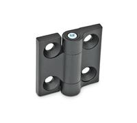 Ganter Normelemente | Charnières | Friction réglable | Couple réglable | Résistance à la friction | GN 437-ZD-40-40-A-SW | Zinc moulé sous pression | 40 x 40 mm