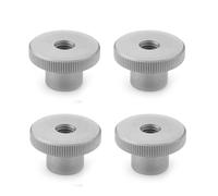 Ganter Normelemente | Écrou moleté haut - DIN 466-M2.5-NI | Filetage: M2.5 | Acier inoxydable | 4pcs