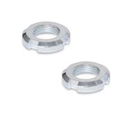 Ganter Normelemente | Écrous à rainure DIN 70852 | Lot de 2 | Acier Forme plate | DIN 70852-ST-M50X1,5 | Filetage M50x1,5