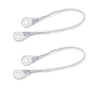 Ganter Normelemente GN 111.2-200-C-TR Lot de 2 cordes de retenue en acier inoxydable Argenté Longueur 200 mm