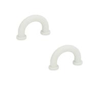 Ganter Normelemente , GN 224.3-10-40-B3,5-WS Lot de 2 poignées de meuble en plastique blanc Distance entre les trous 40 mm