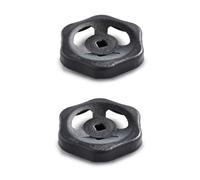 Ganter Normelemente, GN 227.6-ST-70-V7-SW Lot de 2 roues de soupape en tôle avec poignée d'arrêt Diamètre 70 mm Carré V7