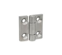 Ganter Normelemente GN 237.3-NI-50-50-A-GS Charnière pour charges lourdes en acier inoxydable NI, argent, 50 x 50 mm