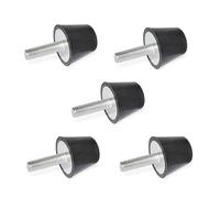 Ganter Normelemente GN 253-19-M5-55 Butée de percussion avec butée de filetage interne, noir, d1: 19 mm Gewinde: M5