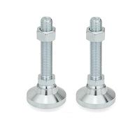 Ganter Normelemente GN 343.2-32-M8-40-OS 2-32-M8-40-OS 2-32-M8-40-OS Lot de 2 pieds articulés galvanisés passivés bleus Filetage d2 M8 x 40 mm