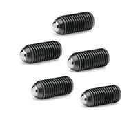 Ganter Normelemente GN 615.3-M5-K 3-M5-K-Lot de 5 douilles hexagonales à ressort Noir Gewinde d1 M5