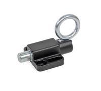 Ganter Normelemente | GN 722.6-8-20-C-SW | Boulon de verrouillage avec anneau de traction | À visser | Avec verrouillage | GN 722.6-8-20-C-SW | Noir | Boulons de 8 mm de diamètre