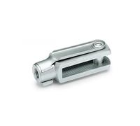 Ganter Normelemente | Joints de fourche - GN 751-12-48-M12-B | Avec boulon à ressort | Acier galvanisé, passivé bleu | 5 pièces