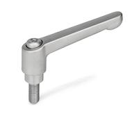 Ganter Normelemente | Levier de serrage réglable avec vis filetée - GN 300.5-45-M6-25-IS | Acier inoxydable | Longueur de la poignée : 45 mm | Filetage : M6 x 25 | 1 pièce
