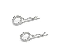 Ganter Normelemente | Lot de 2 fiches à ressort | Acier inoxydable | GN 1024-NI-5-D | Double tour | Diamètre 5 mm
