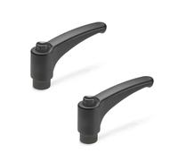 Ganter Normelemente , Lot de 2 leviers de serrage en plastique, douille laiton, GN 603-78-M8-DSG, filetage M8
