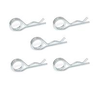 Ganter Normelemente | Lot de 5 fiches à ressort | Acier | GN 1024-ST-5-D | Double tour | Diamètre 5 mm