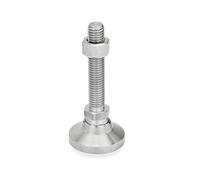 Ganter Normelemente | Pied articulé, pied de meuble | Acier inoxydable | GN 343.6-32-M8-63-OS | Filetage M8 x 63