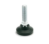 Ganter Normelemente | Pieds articulés/pieds réglables avec broche de réglage - GN 343.4-25-M8-40-A | Pied : plastique (polyamide) | 4 pièces