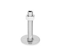 Ganter Normelemente | Pieds de réglage en acier inoxydable - GN 41-80-M16-200-D0-UK| Diamètre du pied 80 mm