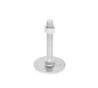 Ganter Normelemente | Pieds de réglage en acier inoxydable - GN 41-80-M8-40-D0-SK | Diamètre du pied : 80 mm