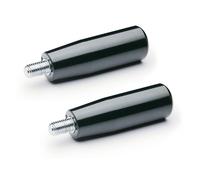 Ganter Normelemente | Poignée cylindrique fixe | 2 pièces | Filetage M10 | Plastique/Acier | GN 539-26-M10