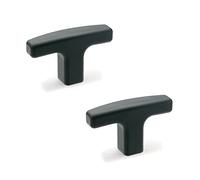 Ganter Normelemente | Poignées en T | Poignées de meuble | Poignées d'armoire | Poignées de tiroir | GN 563-80-M10 | Plastique | Poignée 80 mm | Filetage M10 | 2 pièces