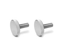 Ganter Normelemente | Vis à oreilles plates | Vis à oreilles (forme basse) | DIN 653-M6-12-NI | 2 pièces | Acier inoxydable | Filetage : M6 x 12