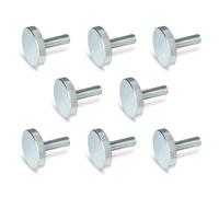 Ganter Normelemente | Vis moletées plates | Vis moletées (forme basse) | DIN 653-M3-8-ZB | 8 pièces | Acier galvanisé | Filetage : M3x8