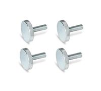 Ganter Normelemente | Vis moletées plates | Vis moletées (forme basse) | DIN 653-M5-25-ZB | 4 pièces | Acier galvanisé | Filetage : M5x25