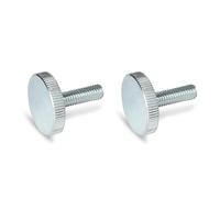 Ganter Normelemente | Vis moletées plates | Vis moletées (forme basse) | DIN 653-M8-40-ZB | 2 pièces | Acier galvanisé | Filetage : M8x40
