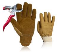 Gants ANTI COUPURE en Cuir Français - Doublure KEVLAR pour Protection Épines Ronces - Jardinage Industrie et Bricolage - Manipulation Barbelés ou Pièces Tranchantes - Certifié EPI