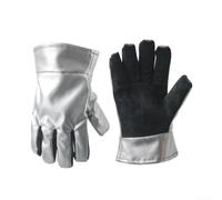 Gants Chaleur pour aluminium Paume Gants Chaleur pour aluminium | Résiste 400°C, pour aluminium, paume vache, léger, mouvement pour facile, barbecue four