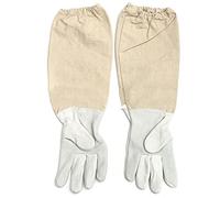 Gants D'Apiculteur en Cuir de Chèvre à Manches Longues, Poignets élastiques, Respirants, Confortables, Résistants aux Abeilles, Fournitures D'apiculture pour Apiculteur Débutant,