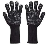 Gants de barbecue, gants de four résistants à la chaleur OUTDOUSE, gants de cuisine antidérapants et résistants à la chaleur pour barbecue, gril, pâtisserie, cheminée, noir