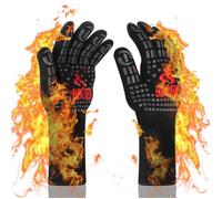 Gants de barbecue gants de grillade résistants à la chaleur jusqu'à 800 °C, gants cuisine de four antidérapants isolants en