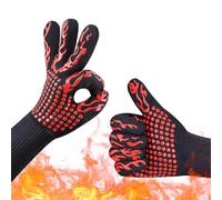 Gants de barbecue résistants, gants de cuisine de qualité alimentaire, gants de barbecue antidérapants en silicone pour Ba