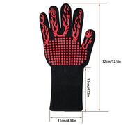 Gants de cuisine résistants à la chaleur, 1 paire, élastiques suspendus, peu encombrants, pour Barbecue, cuisson pour griller, rôtir