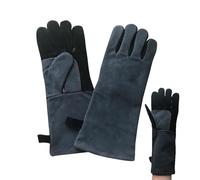 Gants de Gril - Gants de Cuisson avec Protection Thermique, Gants de Gril multifonctionnels ignifuges | Gants de Barbecue d'extérieur isolés en Cuir, Gants de Four antidérapants pour la Cuisson et Le