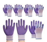 Gants de Jardinage 6 Paires Moufles en Latex Protectrices Anti-Épines et