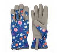 Gants de jardinage pour femme - Anti-épines - Imprimé floral | Construction en microfibre et polyester résistant à la perforation - Forme ergonomique vibrante pour l'extérieur